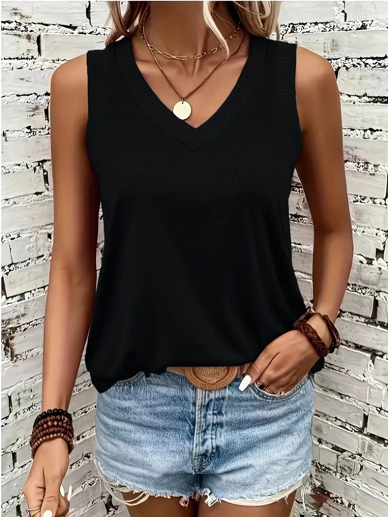 Assila V-hals Top