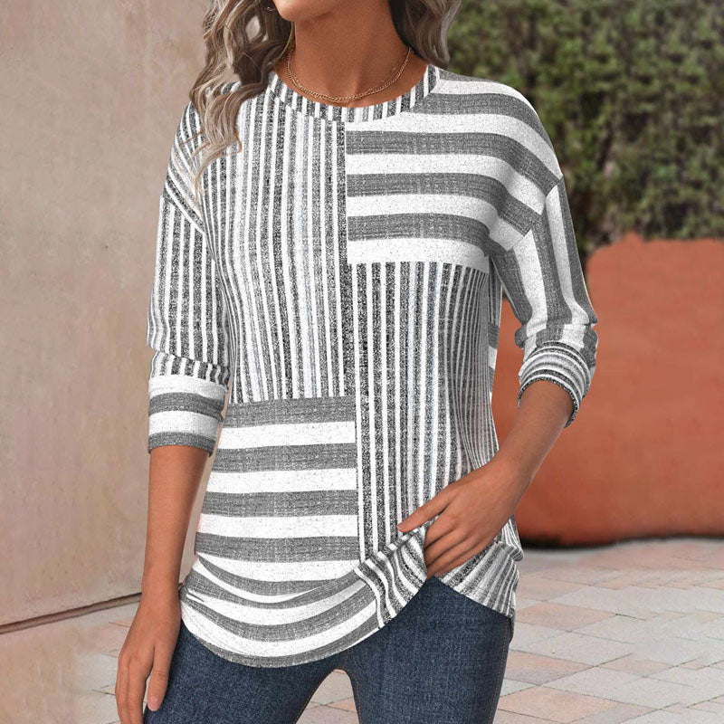 Mira-gestreepte comfort blouse
