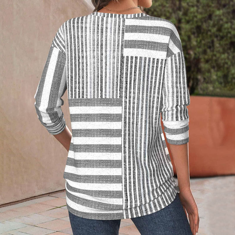 Mira-gestreepte comfort blouse