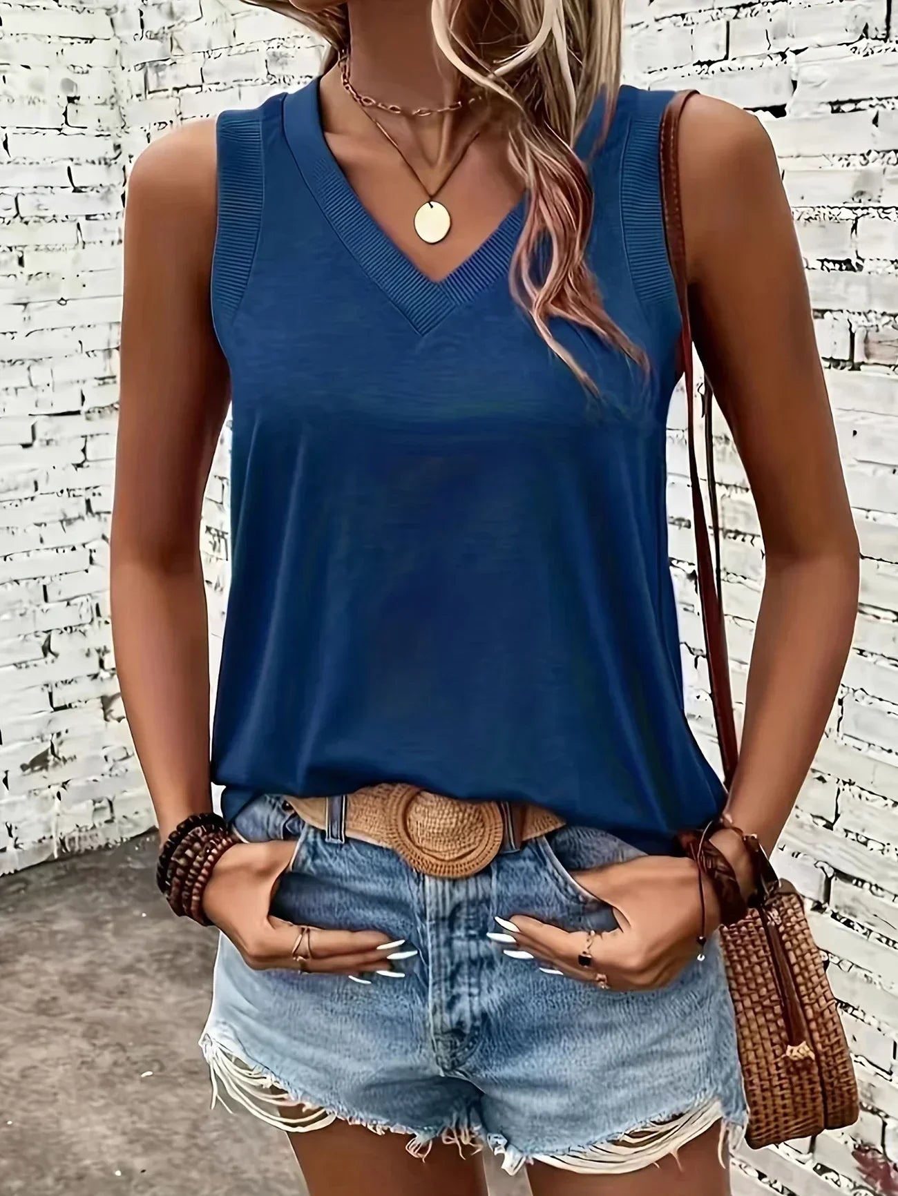 Assila V-hals Top