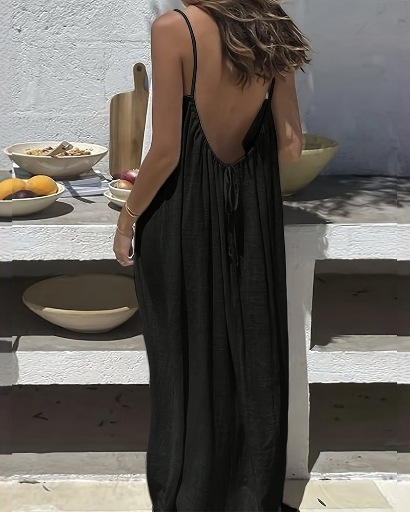 Backless Silhouette Cami Dress