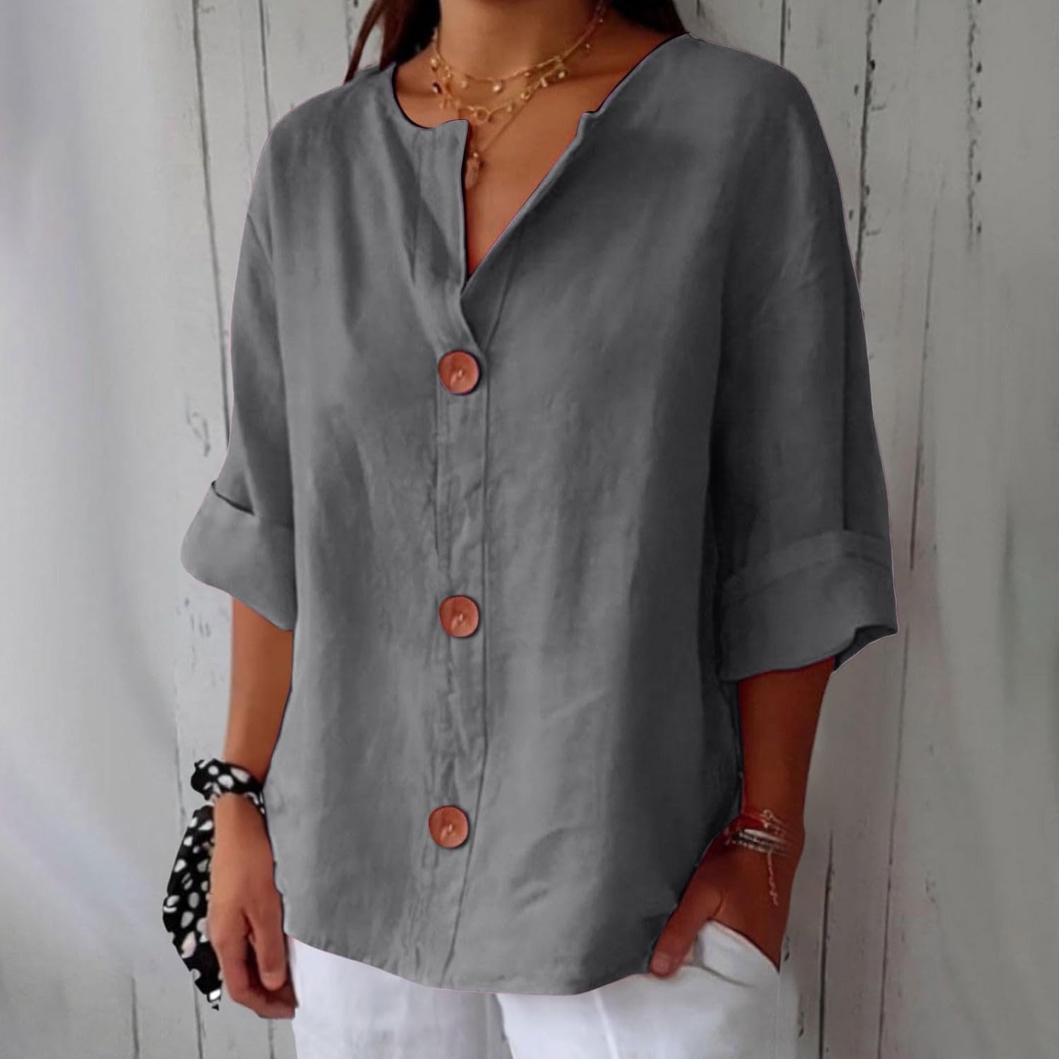 Clara - Casual Linnen Blouse