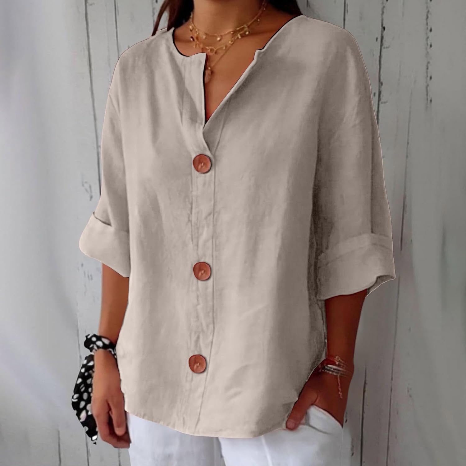 Clara - Casual Linnen Blouse