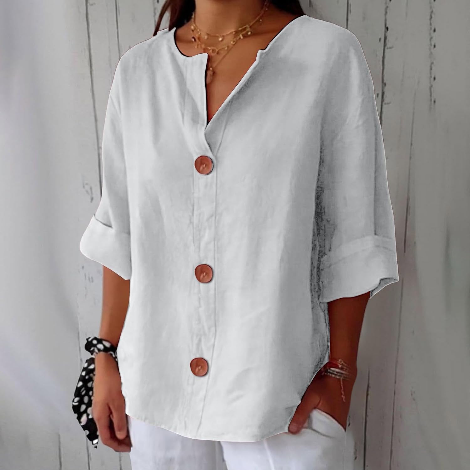 Clara - Casual Linnen Blouse