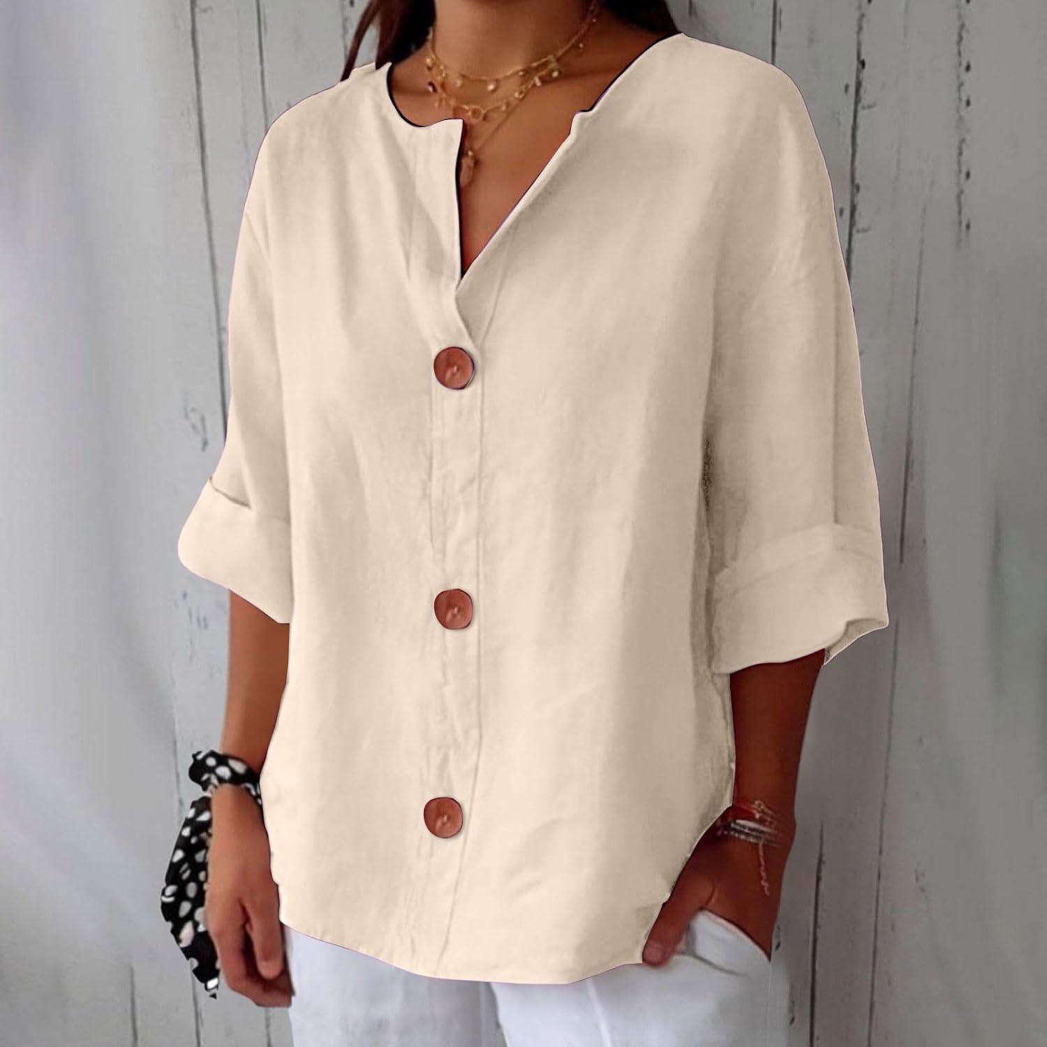 Clara - Casual Linnen Blouse