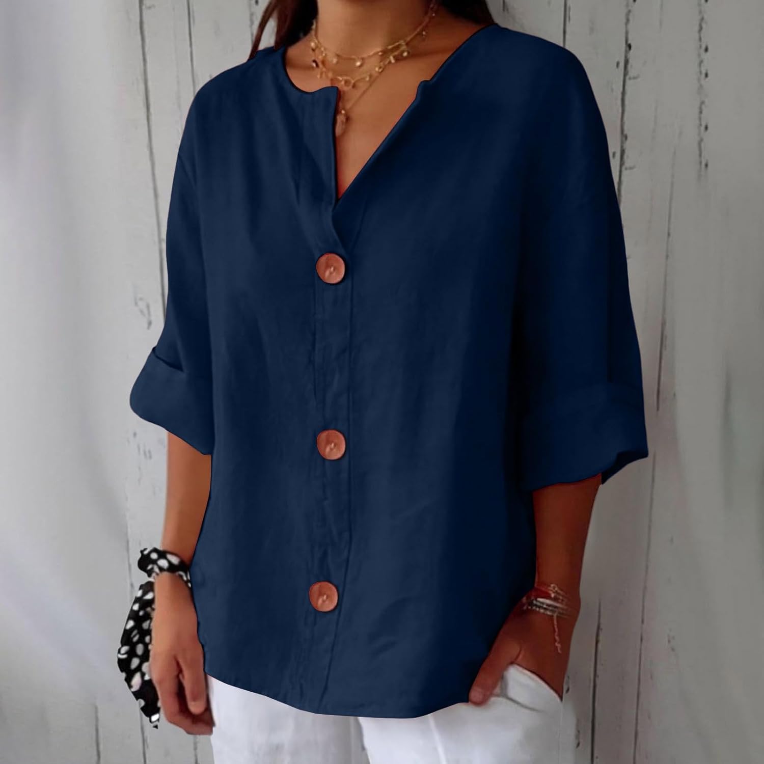 Clara - Casual Linnen Blouse