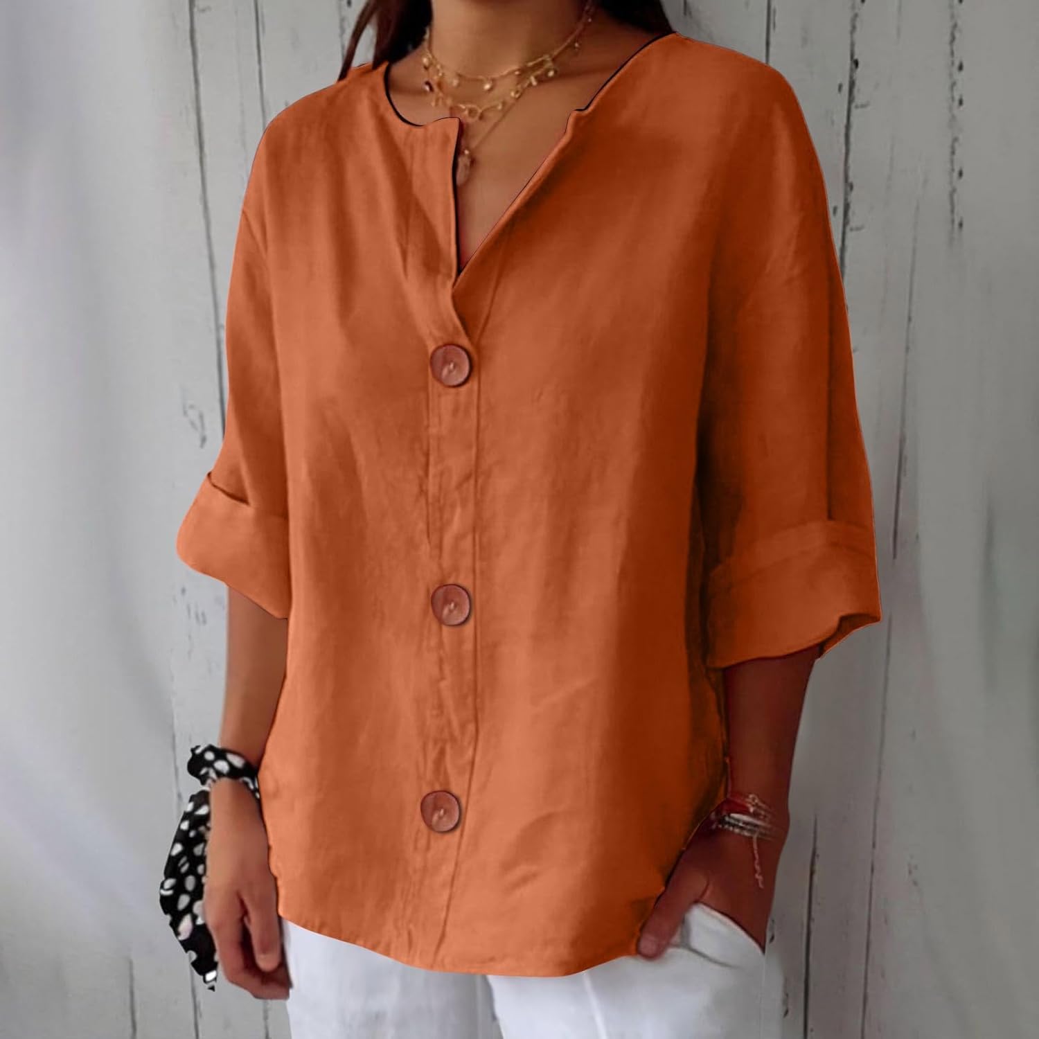 Clara - Casual Linnen Blouse