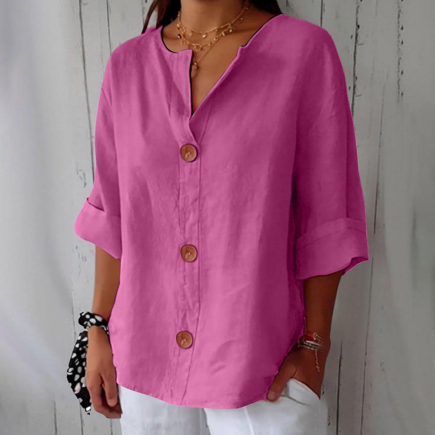 Clara - Casual Linnen Blouse
