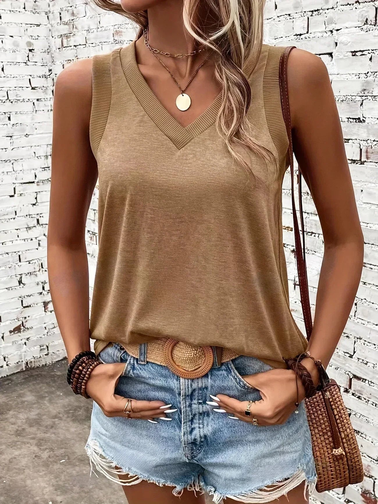 Assila V-hals Top