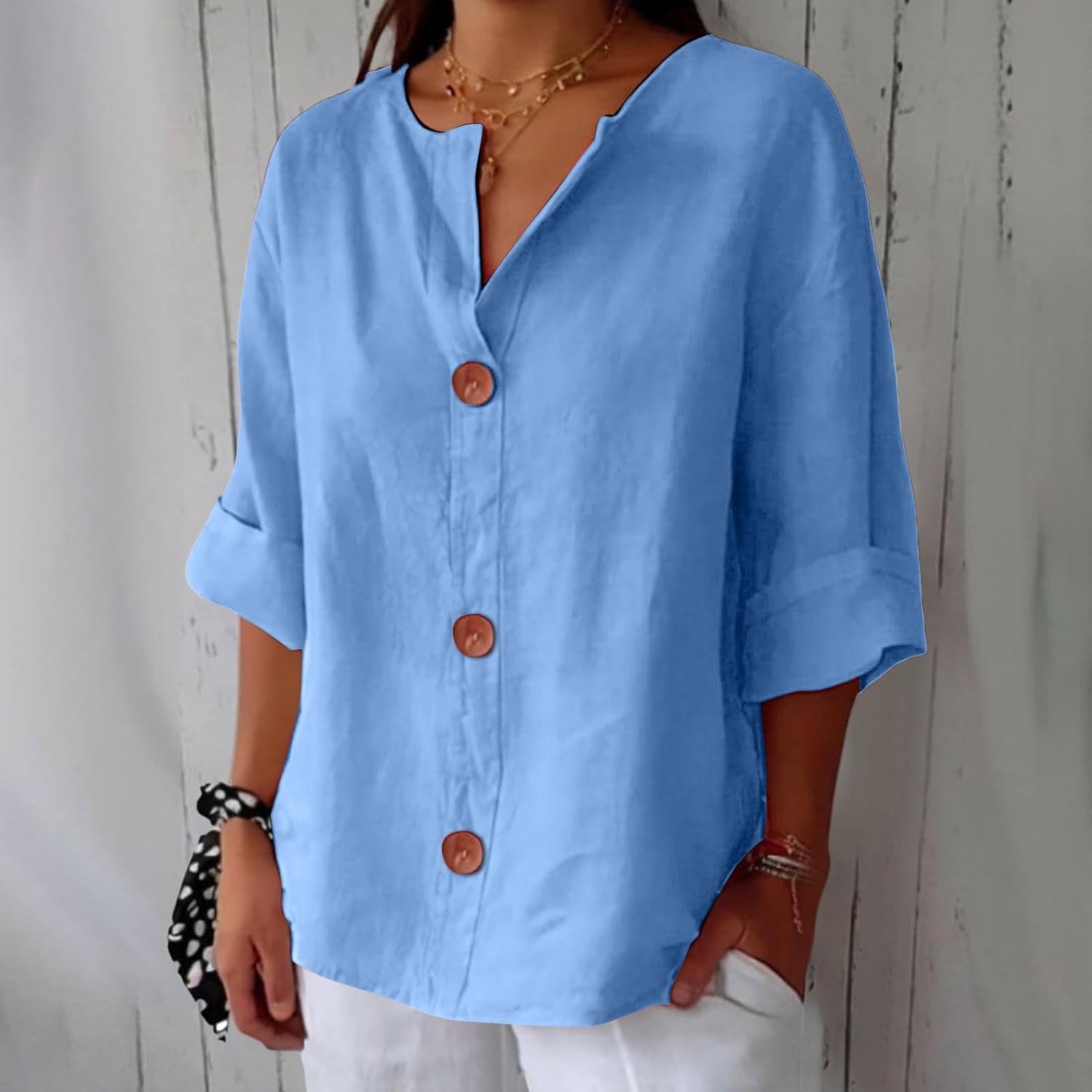 Clara - Casual Linnen Blouse