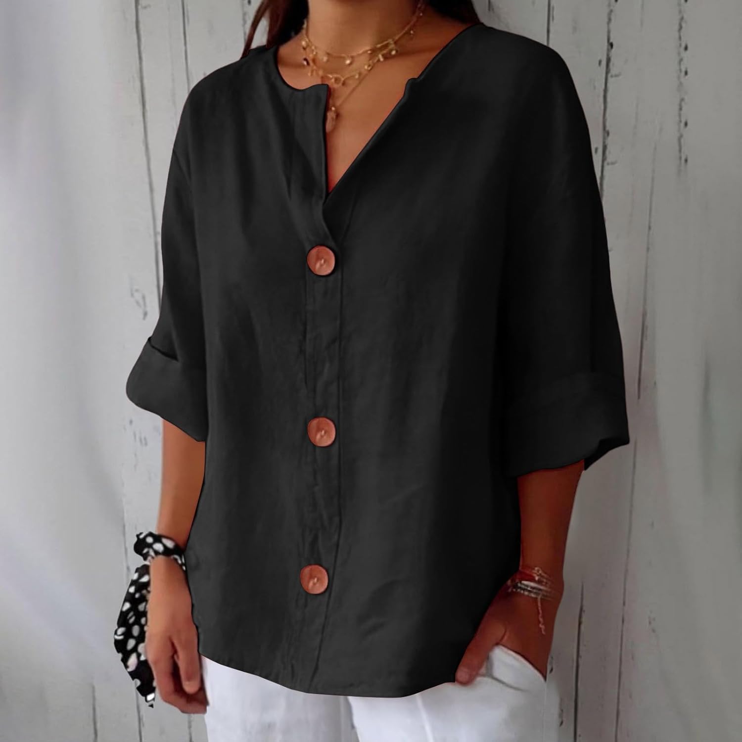 Clara - Casual Linnen Blouse