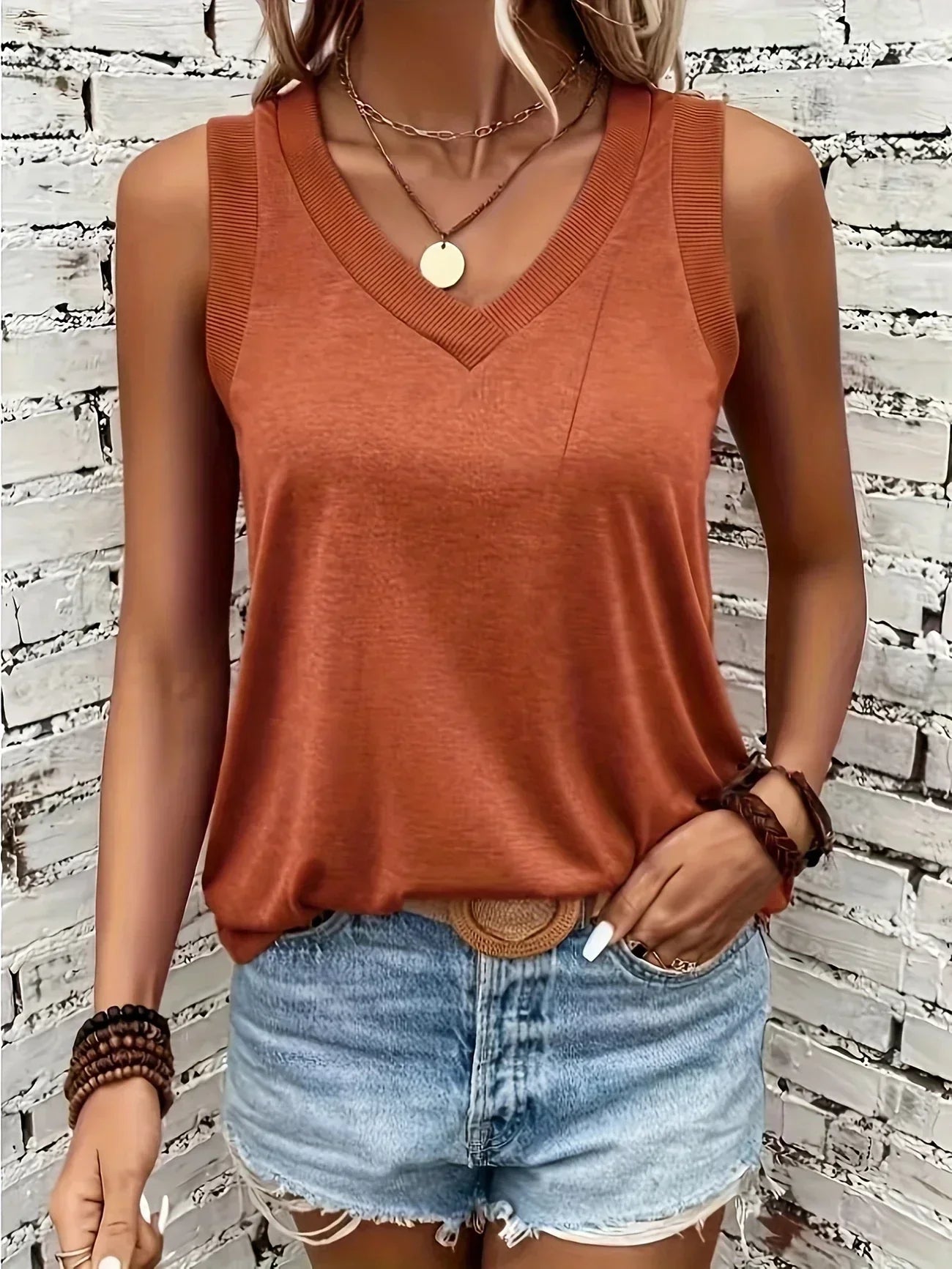 Assila V-hals Top