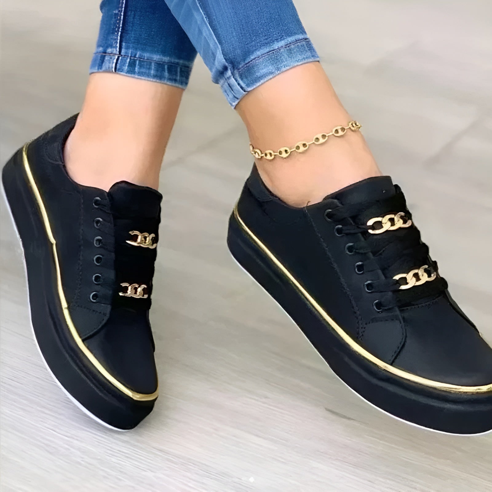 Aveline™ Orthopedische Sneakers met Kettingaccent
