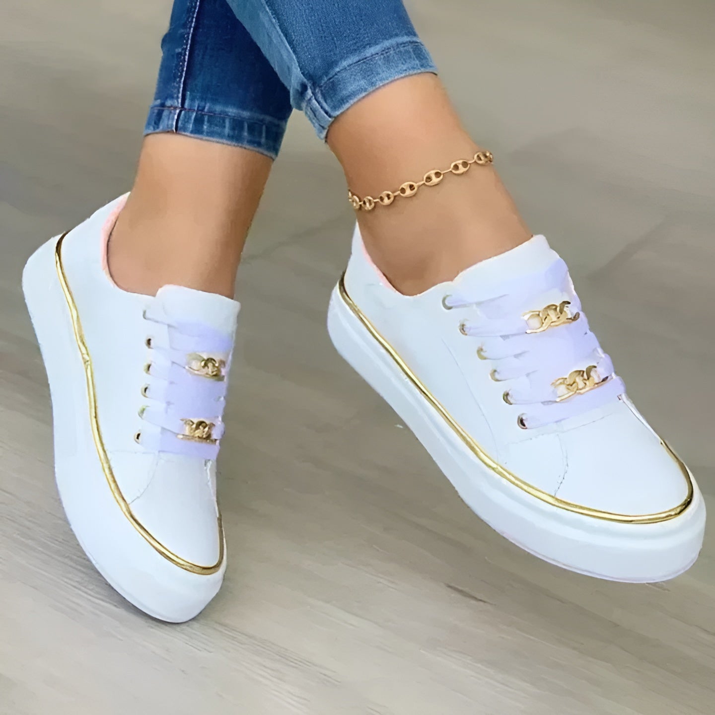 Aveline™ Orthopedische Sneakers met Kettingaccent