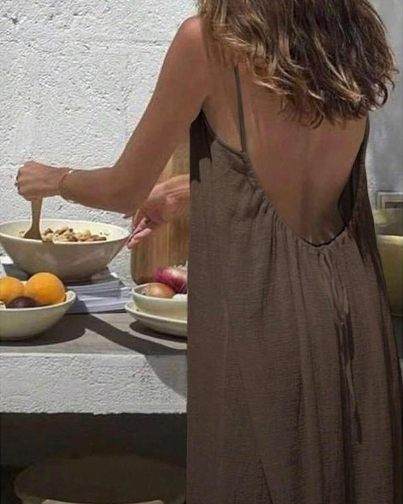 Backless Silhouette Cami Dress