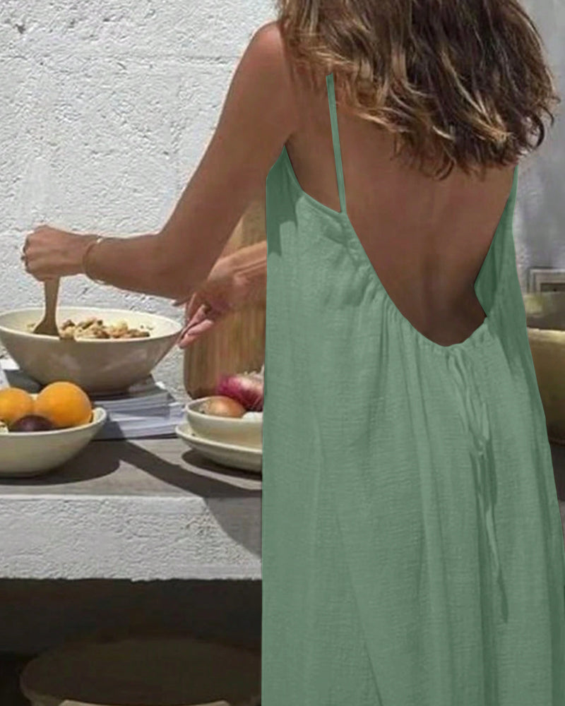 Backless Silhouette Cami Dress