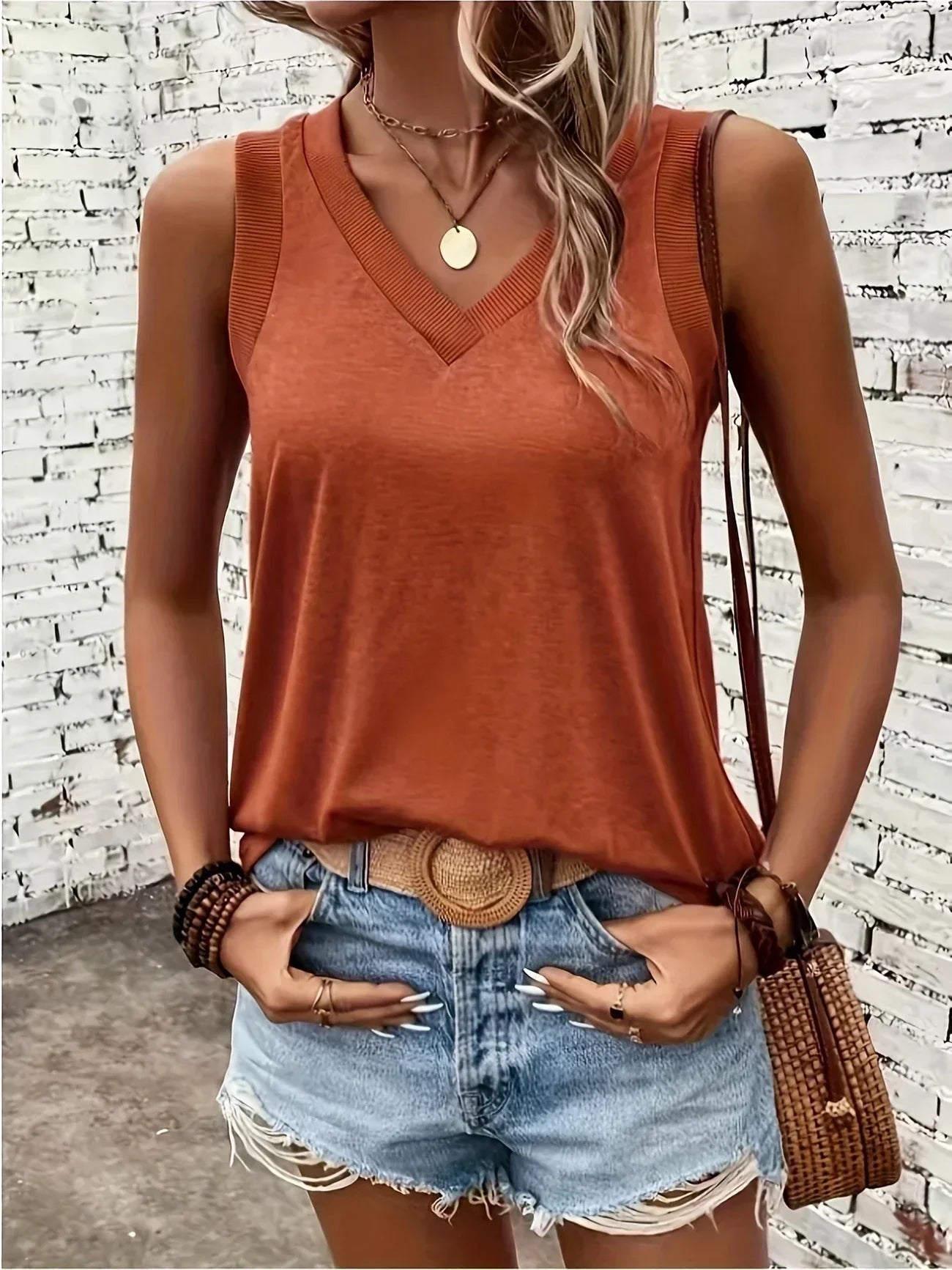 Assila V-hals Top